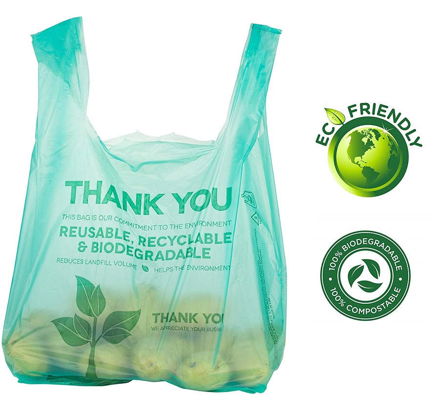 Biodegradable Plastic Thank You Shopping Bag