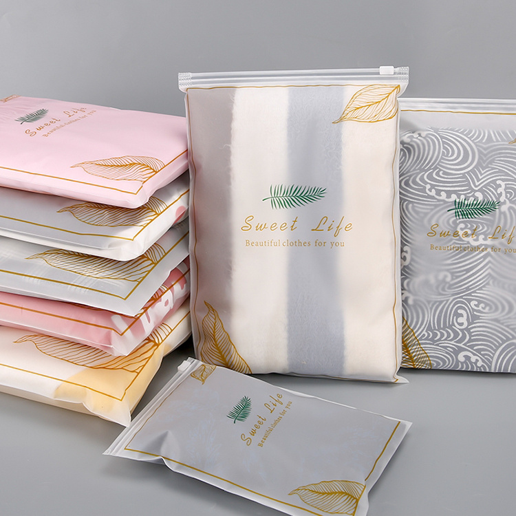 frosted zipper packaging bags 