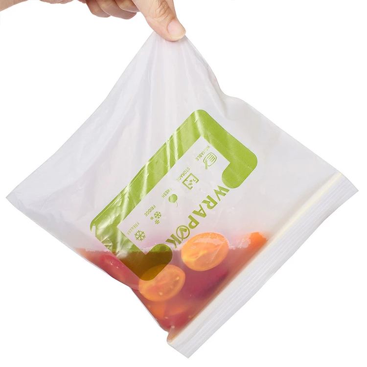 Frosted plastic zipper bag